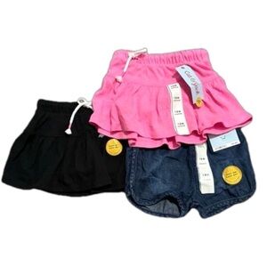 Cat & Jack Girl Scooter Skirt & Cotton Shorts Size 18M